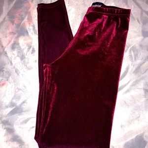 Plum Velour Leggings